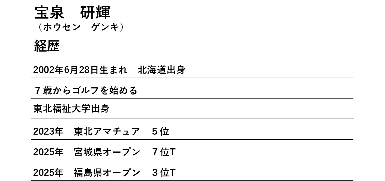 法泉研輝　プロフィール・経歴